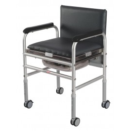 COMFORT FIXED ADJUSTABLE COMMODE WITH BACK REST