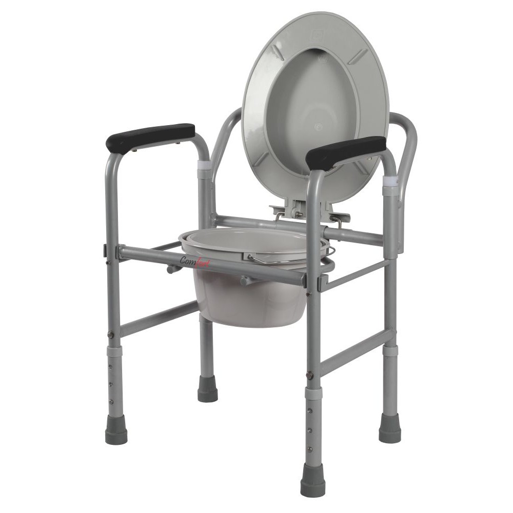 COMFORT FOLDING COMMODE WITHOUT CASTORS COMFORT FOLDING COMMODE WITHOUT CASTORS