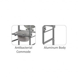 COMFORT FOLDING COMMODE WITHOUT CASTORS