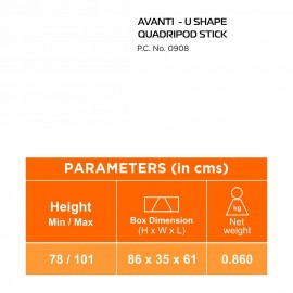 AVANTI U SHAPE QUADRIPOD STICK